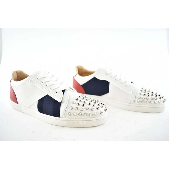 Christian Louboutin Elastikid Spikes Donna Flat Lace Up Tie Low Top Sneaker 40.5 - Picture 4 of 9